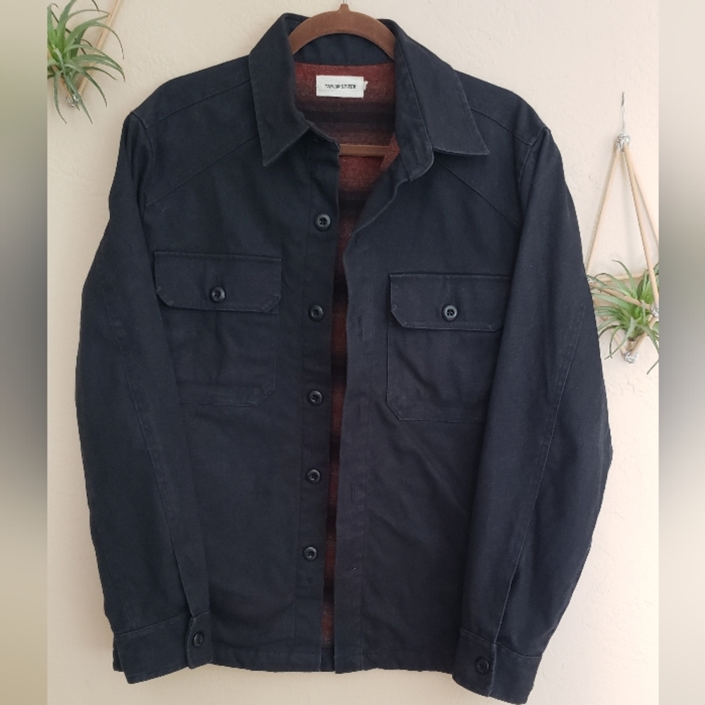 Taylor Stitch The Lined Shop Shirt in Coal Boss Duck- 40